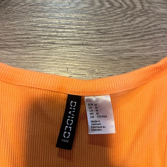 Orange Mini Ribbed Dress - Picture 3 of 3